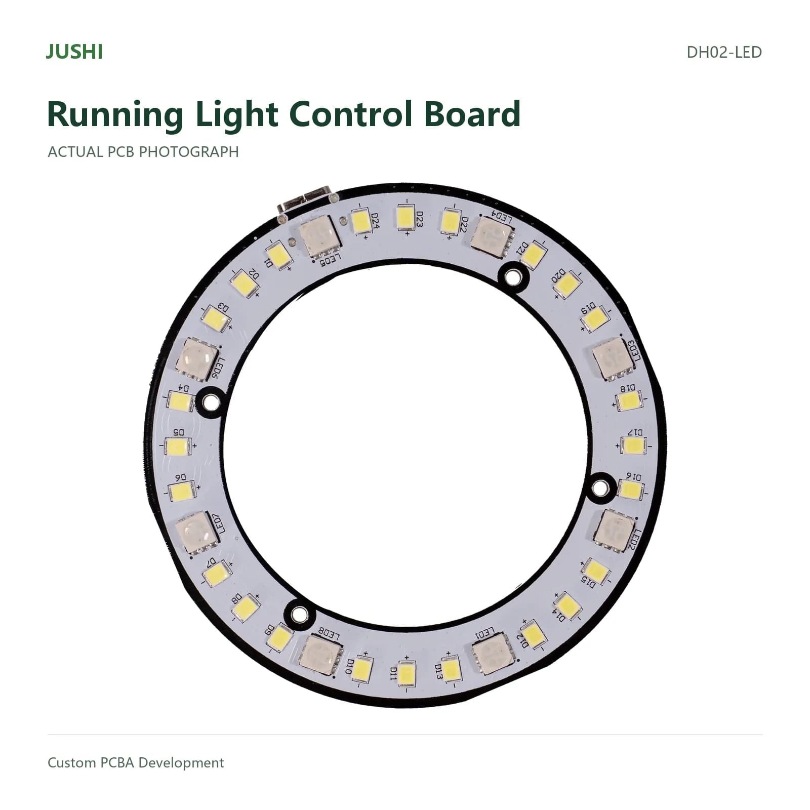 Running Light Control Board, actual PCB photograph