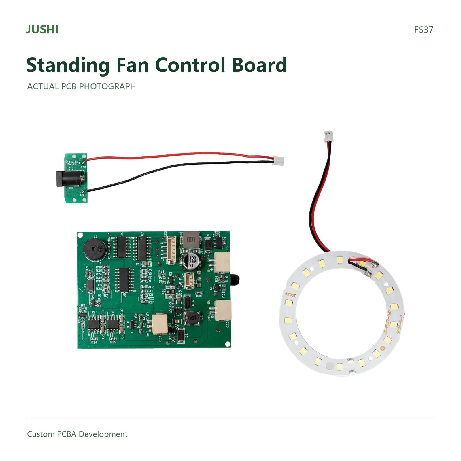 Standing Fan Control Board, actual PCB photograph