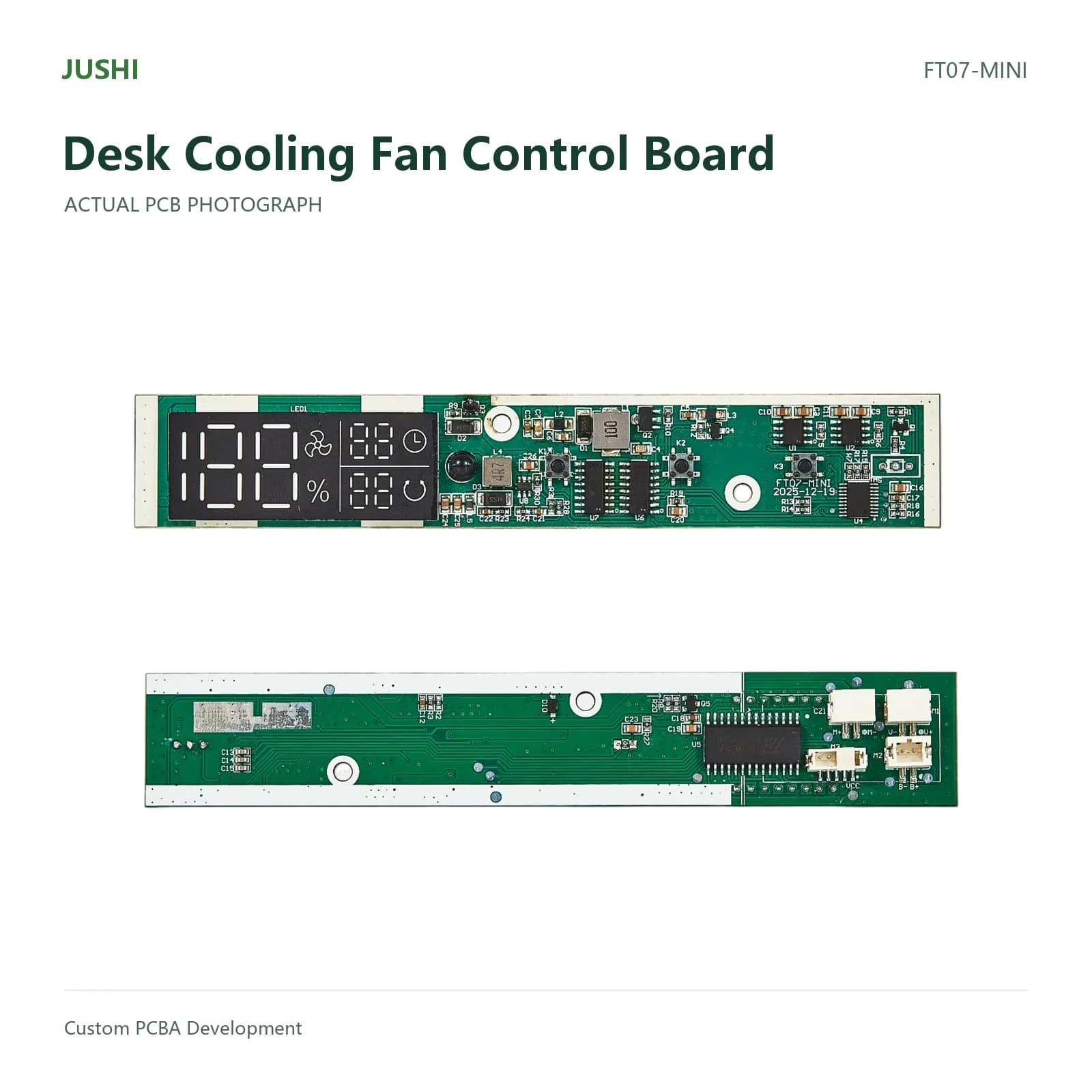 Desk Cooling Fan Control Board, actual PCB photograph