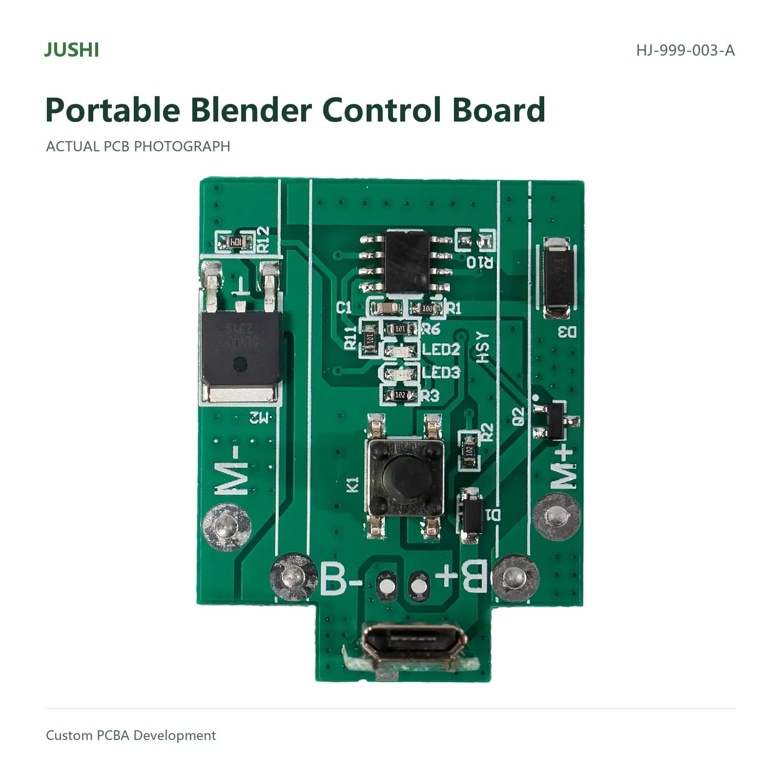 Portable Blender Control Board, actual PCB photograph