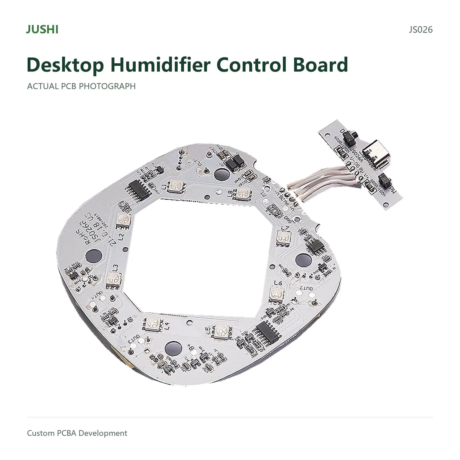 Desktop Humidifier Control Board, actual PCB photograph