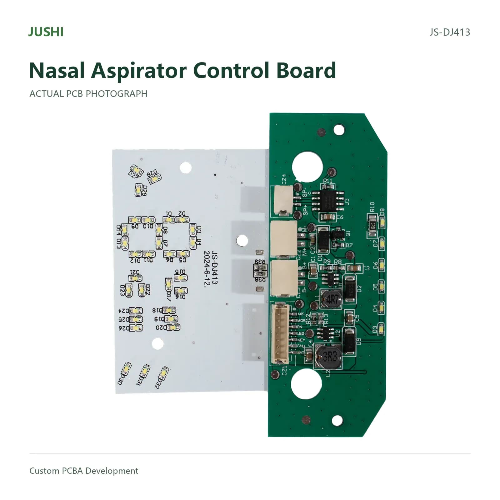 Nasal Aspirator Control Board, actual PCB photograph