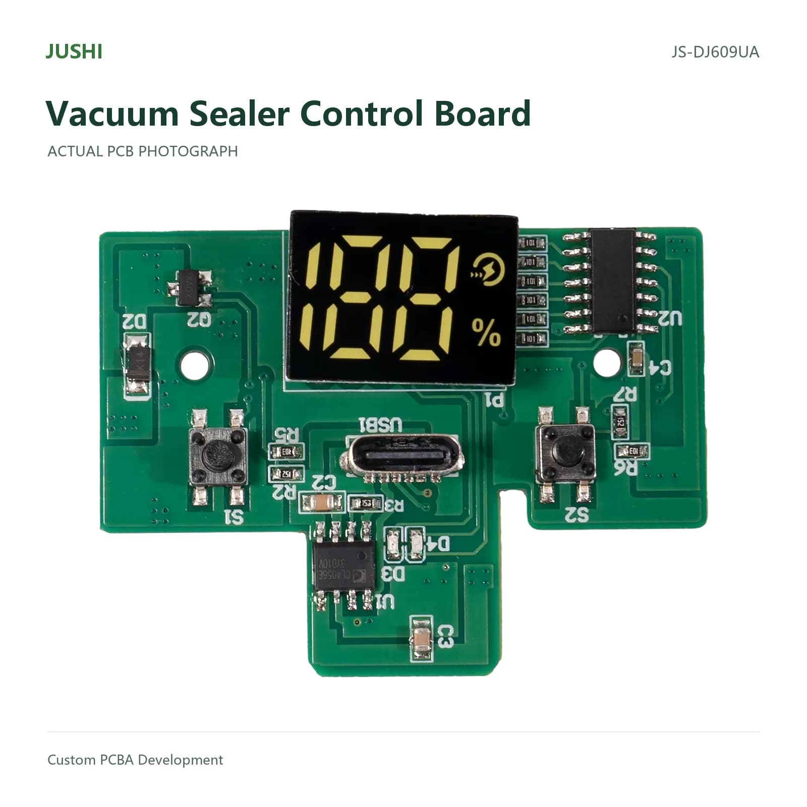 Vacuum Sealer Control Board, actual PCB photograph