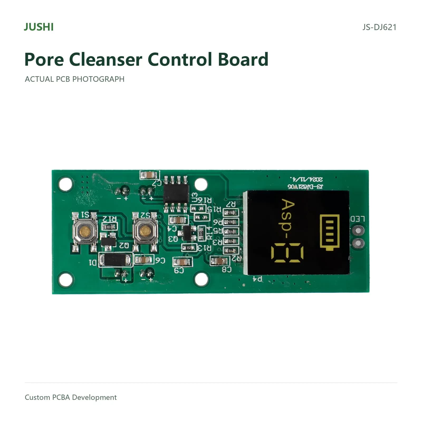 Pore Cleanser Control Board, actual PCB photograph