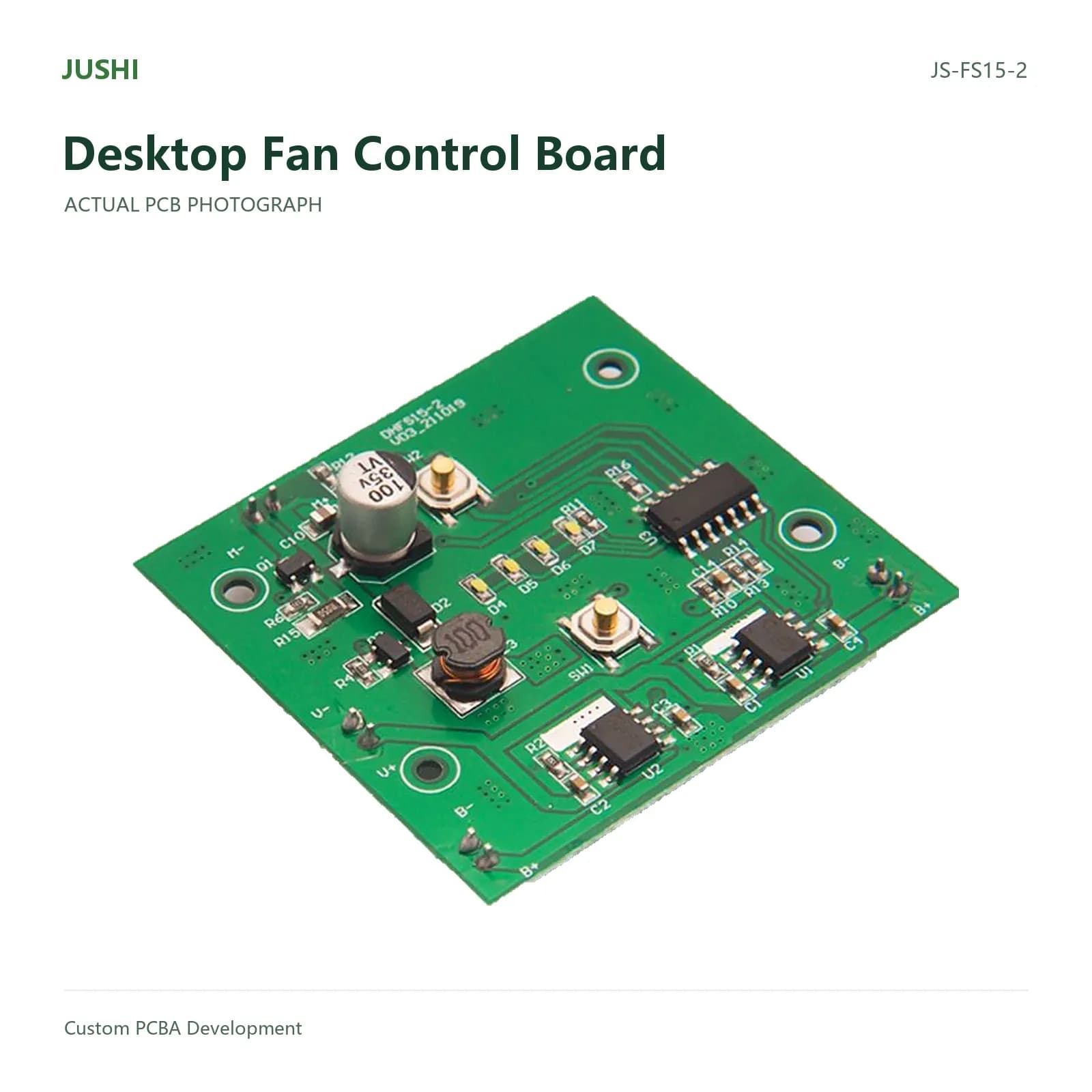 Desktop Fan Control Board, actual PCB photograph