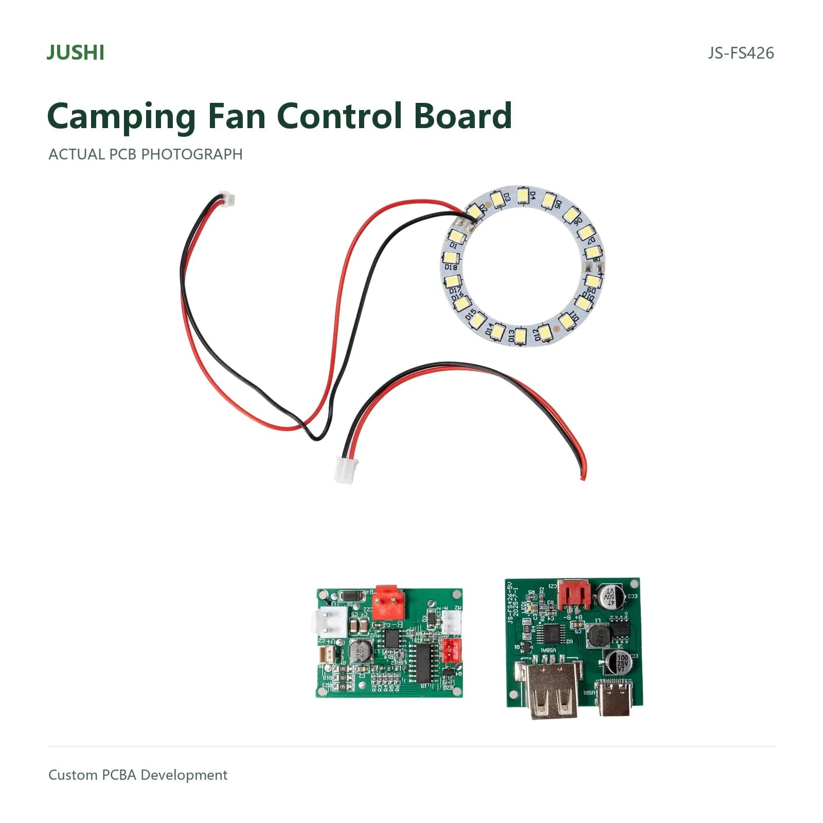 Camping Fan Control Board, actual PCB photograph