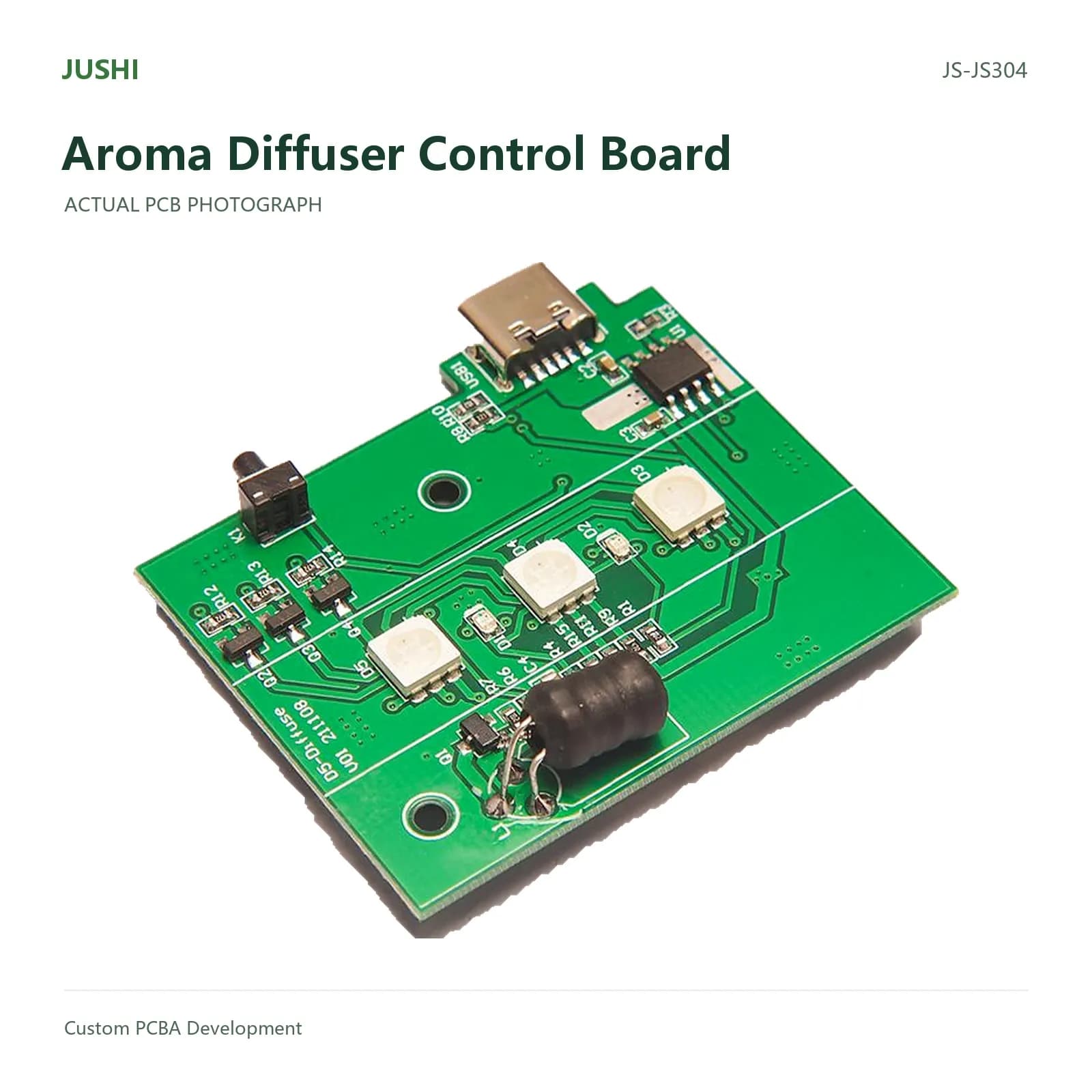 Aroma Diffuser Control Board, actual PCB photograph