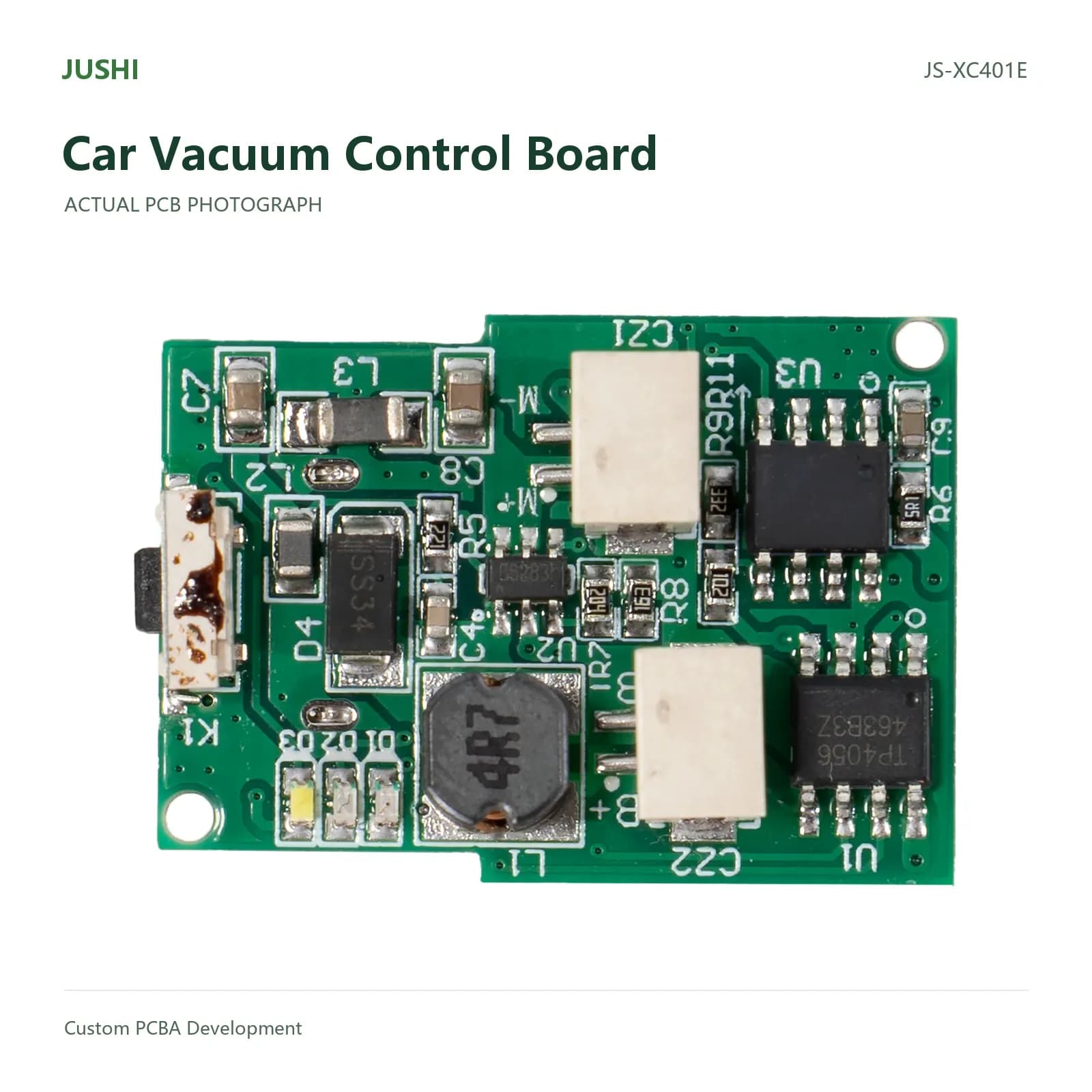 Car Vacuum Control Board, actual PCB photograph