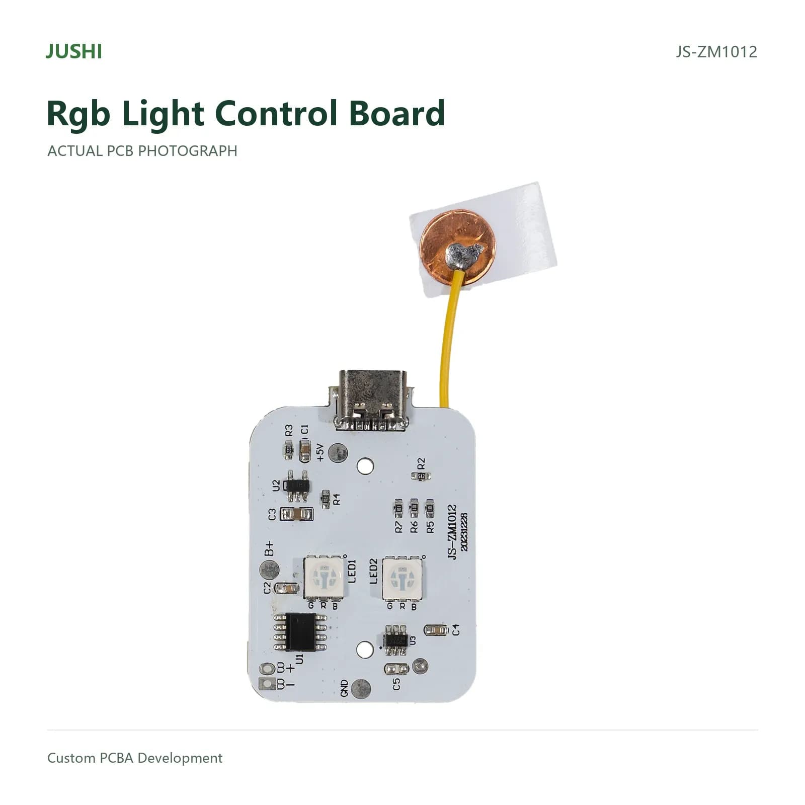Rgb Light Control Board, actual PCB photograph