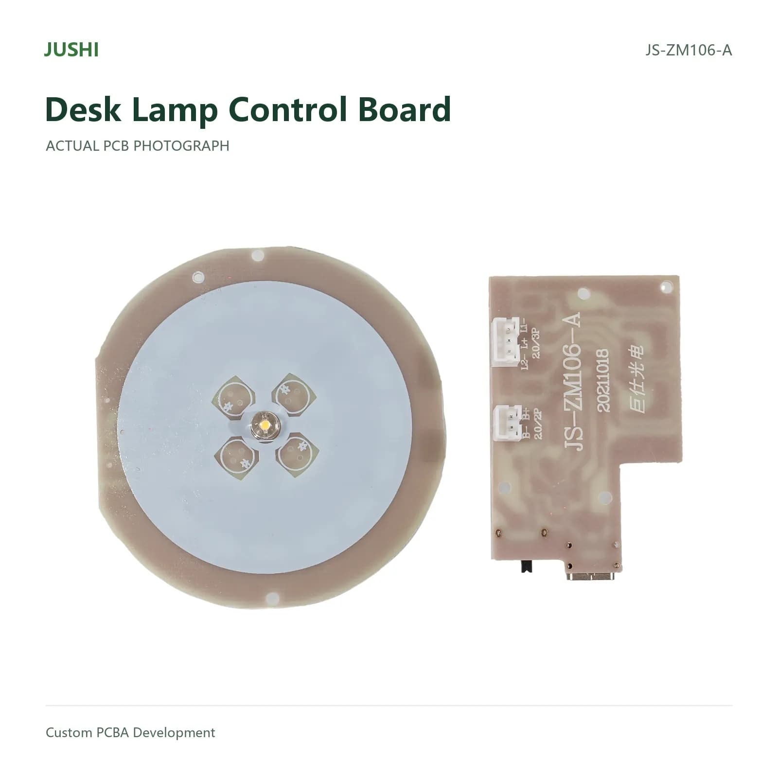 Desk Lamp Control Board, actual PCB photograph