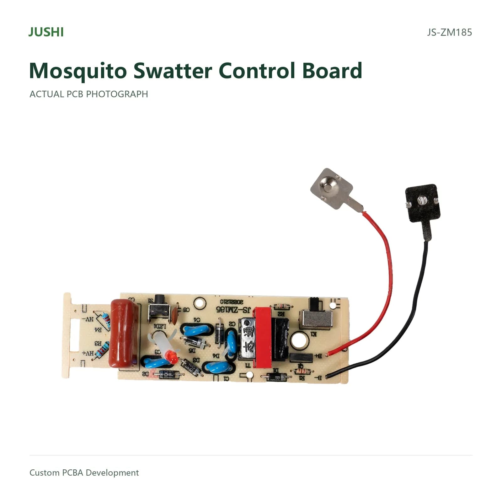 Mosquito Swatter Control Board, actual PCB photograph
