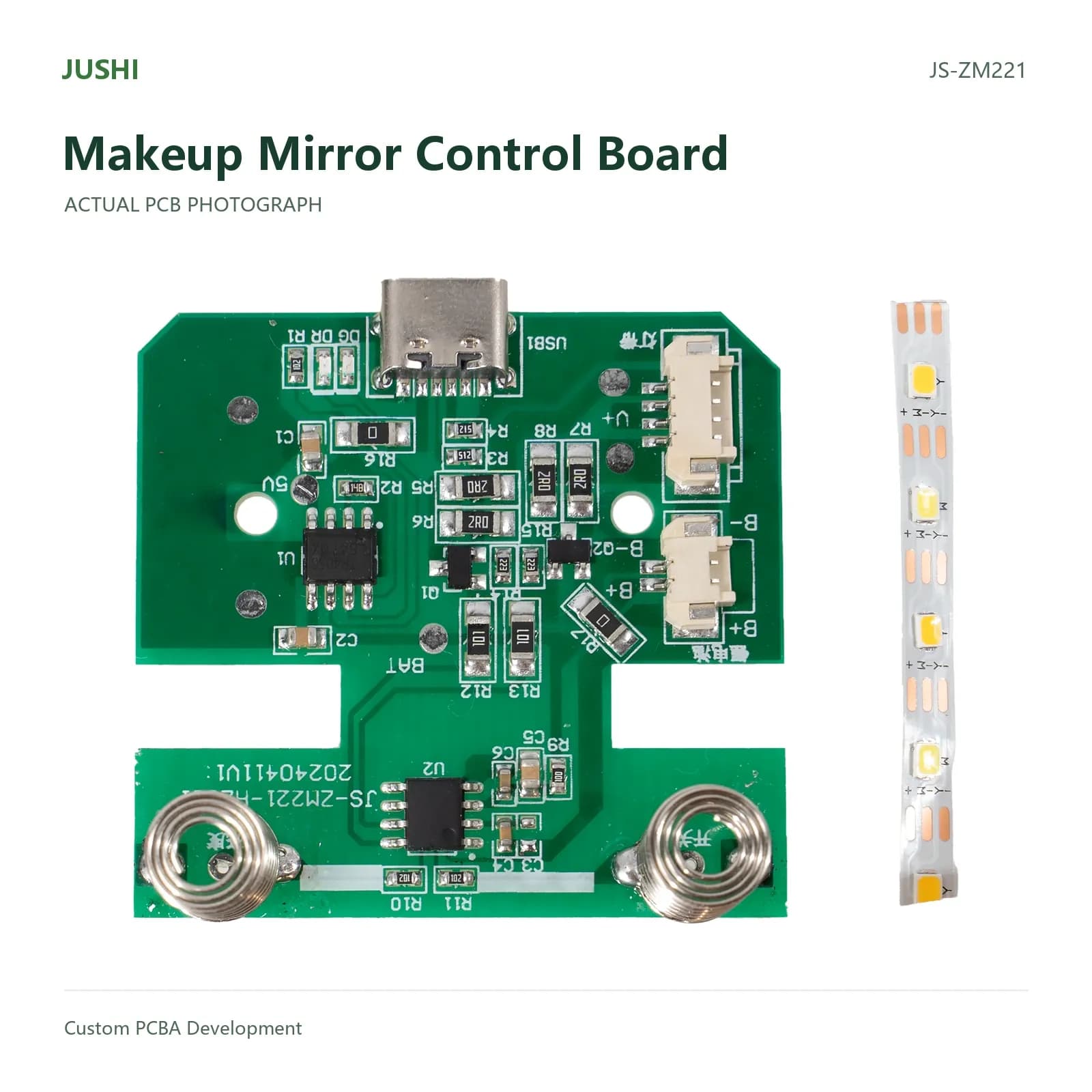 Makeup Mirror Control Board, actual PCB photograph