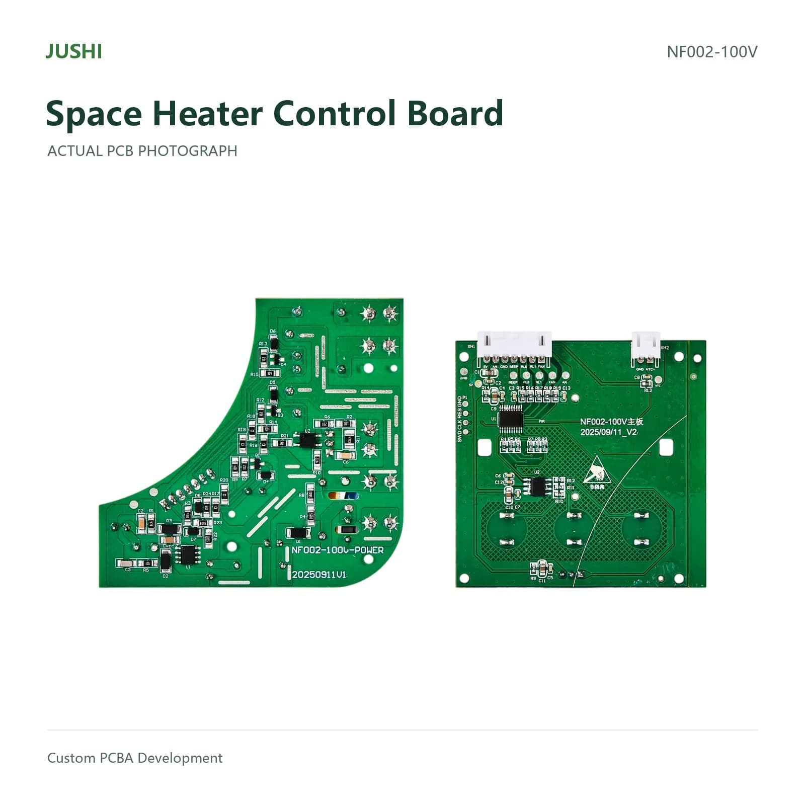 Space Heater Control Board, actual PCB photograph