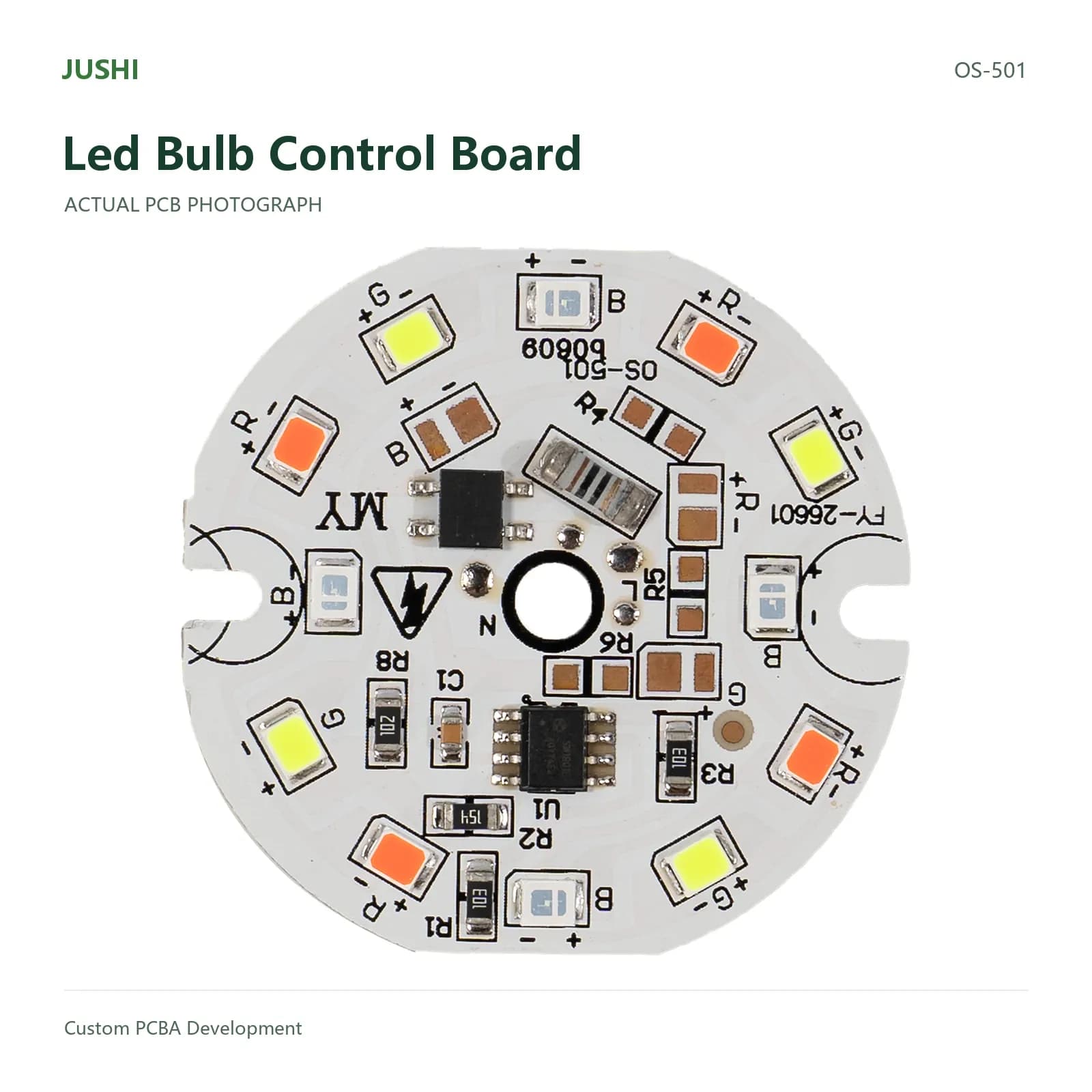 Led Bulb Control Board, actual PCB photograph