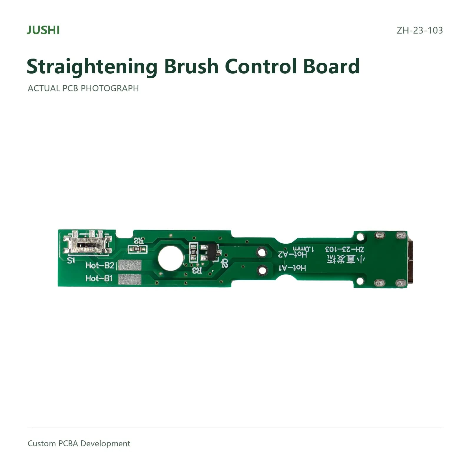 Straightening Brush Control Board, actual PCB photograph